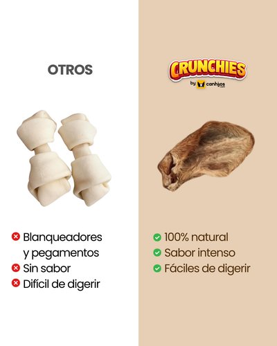 Orejas de res con pelo